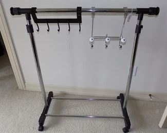 Adjustable Garment Rack and Coat Hooks