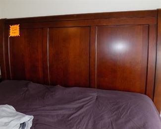 Full Size Sleigh Bed and Mattress
