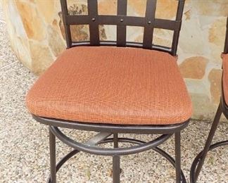 Ow Lee Casa Wrought Iron Heavy Duty Outdoor Barstools