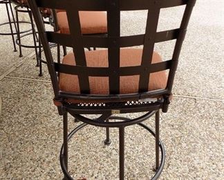 Ow Lee Casa Wrought Iron Heavy Duty Outdoor Barstools