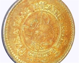 1982  Chuck E Cheese 5c Pizza Time Token