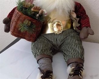 Large. Woodland Santa Stuffed Doll