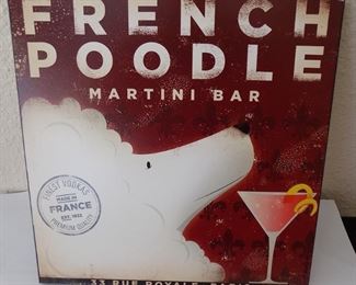 French Poodle 12” Square Sign