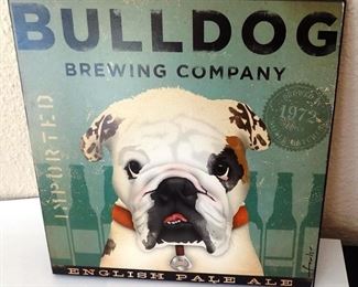 Bulldog12” Wooden Sign