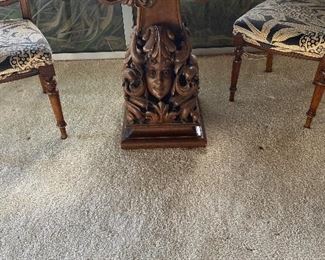 Ornate carved entry table 