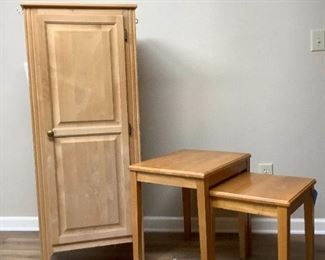 Two Tables and Cabinet 
