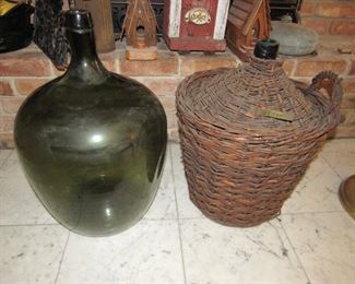 Straight out of the attic.... 25 & 20 liter hand blown jugs