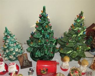 Vintage ceramic trees