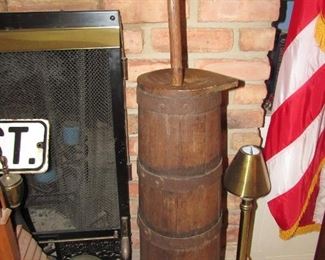 Antique wooden butter churn from Germany