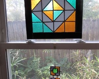 Stained glass pieces