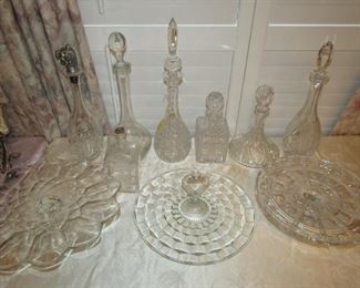 Lead crystal decanters