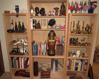 These are 3 separate unfinished oak bookcases