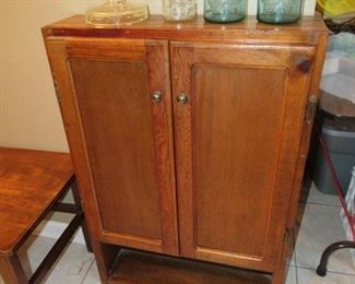 All wood hanging cabinet