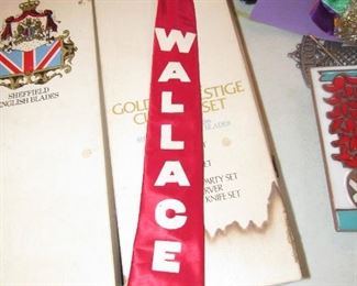 Vintage political tie & clasp