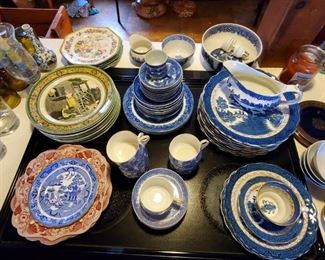 Spode, Real Old Willow, Tuscan, Adams, Grindley The Hofburg Flow Blue 