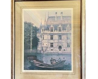 Lot 012
Tom Caldwell "Azay le Rideau" Lithograph