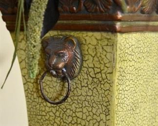 vase with lion detail