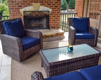 outdoor furniture, swivel chairs