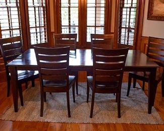 Breakfast Table with EIGHT Chairs Available (2 not pictured)  and an extra leaf
