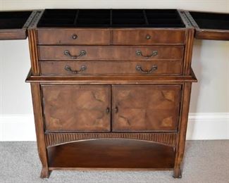 small chest with jewelry cubbies