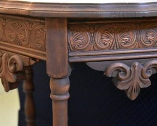 ornate wooden table (detail)