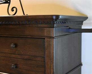 chest of drawers (detail), valet rod on each side