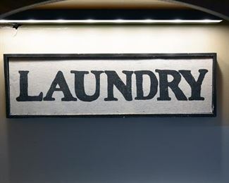sign, laundry 