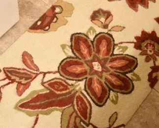 floral motif rug runner