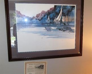 1985 - Watercolor done by artist Mike Atkinson, signed/numbered.