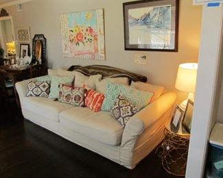 Restoration Hardware finely made sofa w/ removable covers. Down-filled pillows. typically retails for $3000+/-