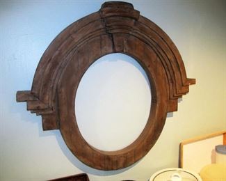 Pretty salvage style hanging art piece w/ hardware for mirror or art.