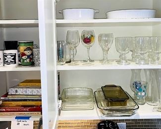 Lots of goodies in the kitchen including a Kitchen Aid - Proline Series. Featured are - Bormioli, Tefal, Cuisinart, Keurig, La Creuset, Cast-iron, Longaberger, Gibson, Threshold, Corningware, Folk Craft, YHY, Gloria Vanderbilt, Revereware, & more!