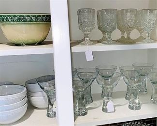 Lots of goodies in the kitchen including a Kitchen Aid - Proline Series. Featured are - Bormioli, Tefal, Cuisinart, Keurig, La Creuset, Cast-iron, Longaberger, Gibson, Threshold, Corningware, Folk Craft, YHY, Gloria Vanderbilt, Revereware, & more!