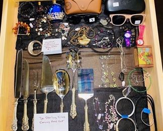 Sterling Silver, Tiffany's, Ray-Ban's & other pretty costume jewelry. * All valuable items are removed from the property nightly