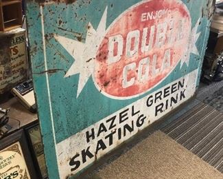 Rare 60”x40” Double Cola Sign Double Sided