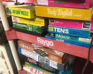 Dozens of vintage board games, dozens not pictured 