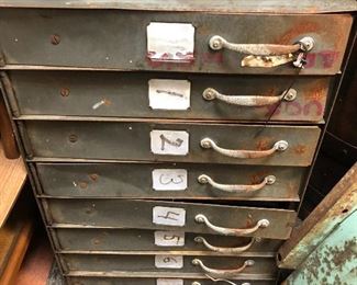 Vintage Industrial Film Reel Cabinet 