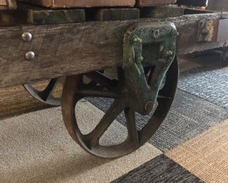 8ft 1930s Train Industrial Cart