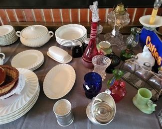 We have Crystal jadeite and hand-painted China