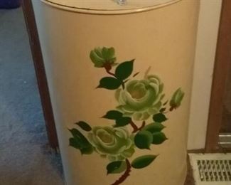 1960s half-round metal hamper