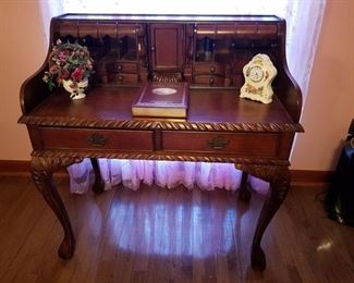 Queen Anne style cherry writing desk