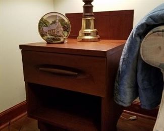 Mid-century walnut end table