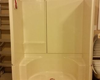 Fiberglass shower (almond color)
