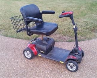 Pride 'Go-Go Sport' 24V  four-wheel scooter (includes charger and hitch mount carrier)