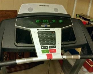 The Nordic Track treadmill's control panel