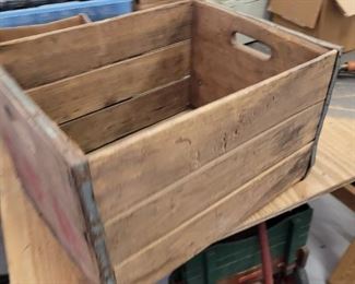 old wooden peach crate