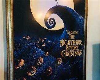 Framed movie posters--Nightmare  Before  Christmas