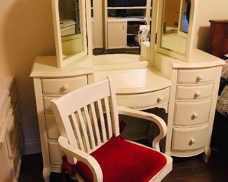 Pottery Barn Dressing Table and Chair