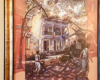 2001 Signed Crescent City Classic Poster--framed