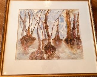 Original Watercolor "Frozen Swamp 1" by artist        
Vera Deville  Judycki